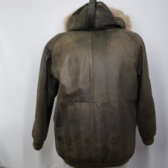 Vintage Leather Coat Hood - Picture 5 of 16